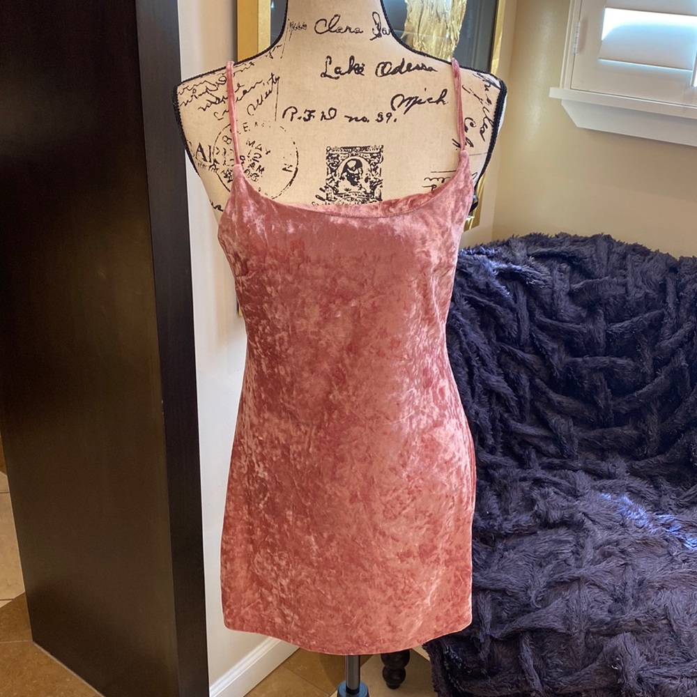 Beautiful pink velvet dress